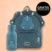 trixie otroški nahrbtnik small + steklenička 350 ml mr. triceratops