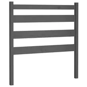 Vidaxl Posteljno vzglavje sivo 96x4x100 cm trdna borovina