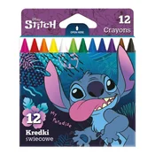Okrogle voščene barvice Disney Stitch, 12 kosov