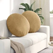 Jastucici za sjedenje 2 pcs Smeda O60 x 21 cm Baršun
