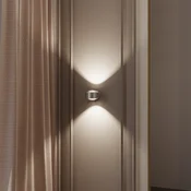 Top Light Puk! 120 stenskih LED točkovnih leč prozoren krom mat - Dnevna soba/jedilnica - Sodobni - mat krom - Kovina