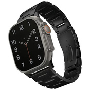 UNIQ Osta band Apple Watch 42/44/45/ 49mm Series 1/2/3/4/5/6/7/8/SE/SE2/Ultra Stainless Steel midnight black (UNIQ-49MM-OSTABLK)