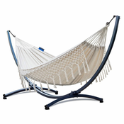 Potenza Vrtna viseča mreža SANTIA XL + okvir GRANDE 220 kg, bež, premium
