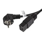 Lanberg Napajalni kabel CEE 7/7 - IEC 320 C19, 1.8m, 16A, VDE, črn