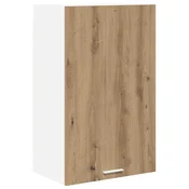 Vidaxl Viseča omarica z vrati Artisan hrast in bela 50 x 31 x 80 cm