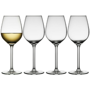 Kozarec za belo vino JUVEL, set 4 kosov, 380 ml, Lyngby Glas