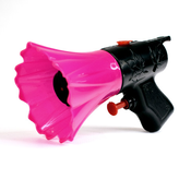 Vodna pištola in piščalka črno-pink barve 2 v 1