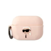 Karl Lagerfeld Etui Karl Lagerfeld Silicone Karl Head 3D za AirPods Pro 2 - roza