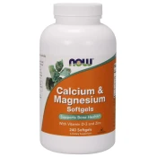 Now Foods NOW Calcium & Magnesium, z vitaminom D-3 in cinkom, kalcij + magnezij + vitamin D3 in cink, 240 mehkih kapsul