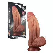 10“ Dual layered Platinum Silicone Cock