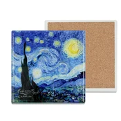 Carmani, kvadratni keramični podstavek - VAN Gogh/Zvezdna noč