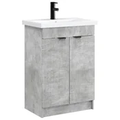 Vidaxl Komplet pohištva za kopalnico Betonsko siva 78,5 x 37,5 x 81 cm