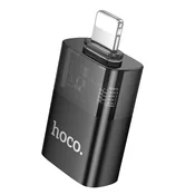 Hoco OTG Lightning-USB A adapter Hoco UA36, črn, prozoren