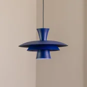Luminex Visoka svetilka Plato, temno modra, kovina, O 38 cm, E27 - Dnevna soba/jedilnica - Sodobni
