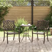 Vrtna stolica 2 pcs Bronzana 56 x 55 x 92.5cm Aluminij