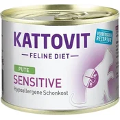 Kattovit Mokra mačja hrana Sensitive - puran - 185 g