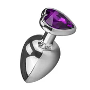 Metalni Butt Plug Kristal ¦ - Ljubicasta, 6cm x 2.7cm