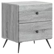 vidaXL vidaXL Nočna omarica Siva Sonoma 43 x 34,5 x 47,5 cm Inženirski les, (5000209597)