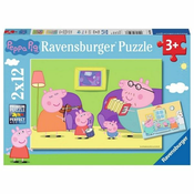 Ravensburger puzzle - Pepa prase u kuci - 2x12 delova