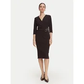 Rinascimento Cocktail obleka CFC0131143003 Temno rjava Regular Fit