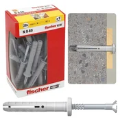 FISCHER Fischer Udarna razširitvena čepa z vijakom 8x60 mm, pritrditev – komplet 20 kosov