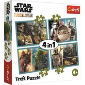 Trefl Puzzle Mandalorian in njegov svet 4 v 1 (35,48,54,70 kosov)