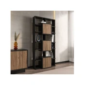 Hanah Home Bookshelf Monaco, 85x176x20 cm, Crna