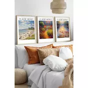 Wallity Dekorativne uramljene slike, 50x70cm, 3 komada, Šarene