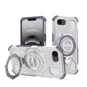 Hibridni ovitek Carbon Shield Pro za iPhone 16e/17e - purple transparent