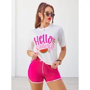Resti Womens sports set with a t-shirt and shorts Hello Summer
