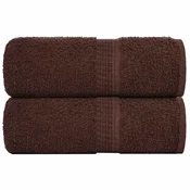 Vidaxl Brisače za goste FROGN 2 kosa rjave 30x50 cm 360 g/m2