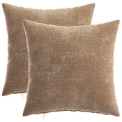 Vidaxl Prevleka za blazino 2 kos HEERLEN Rjava 35 x 35 cm