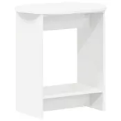 vidaXL Stranska miza Bela 50 x 39,5 x 55 cm Konstruirano leseno