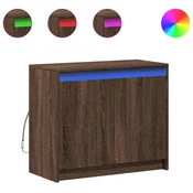 vidaXL vidaXL Komoda z LED rjavi hrast 72x34x61 cm inženirski les, (21415239)