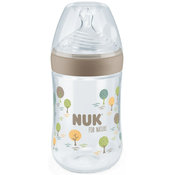 Bocica sa silikonskim sisacem NUK for Nature - 260 ml, velicina M, Bež