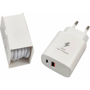 GEMBIRD brzi punjac USB+Type C kon.+ kabl USB-C, 25W DC 5V/3A ili 9V/2,77A