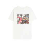 Bershka Majica SCOTT THE OFFI rjava/svetlo rdeča/črna/off-bela