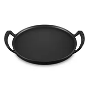 Ponev za peko zunaj za pico BBQ 35 cm, črna, lito železo, Le Creuset