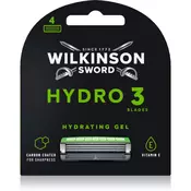 Wilkinson Sword Hydro3 Skin Protection Black Edition nadomestne glave 4 kos