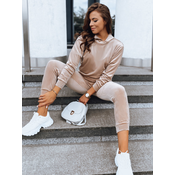 Beżowy damski komplet welurowy SO COMFY Dstreet