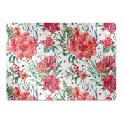 Decormat Podloga za pisarniški stol Red flowers 120x90 cm 15 cm
