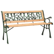 shumee Vrtna klop 122 cm lito železo in trden les jelke
