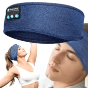 shumee ŠPORTNI NAGLAVNIK ZA OČI ZA SPANJE, TEK, BLUETOOTH ZVOČNIK ZA TRENING, TEMNO MODRA