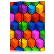 artgeist Paravan Colorful Geometric Boxes, 3-Delni, Dvostranski