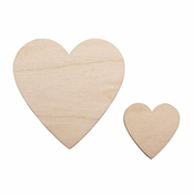 Rayher. Lesena srca, set 31, 1x8cm + 30x4cm