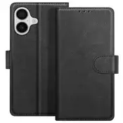 AVIZAR Denarnica za iPhone 17 serije Chesterfield s funkcijo stojala, Črna, (5000189472)