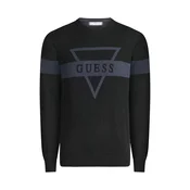 GUESS Pulover MARK safir/črna