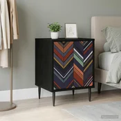 Vidaxl Nočna omarica OMMEN Črni hrast 36 x 33 x 51 cm Inženirski les