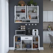 HANAH HOME Coffee polica bele boje JE205 3824
