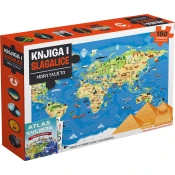 Knjiga i slagalica Atlas svijeta, 1 kom.